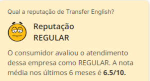 Transfer English Reclame Aqui