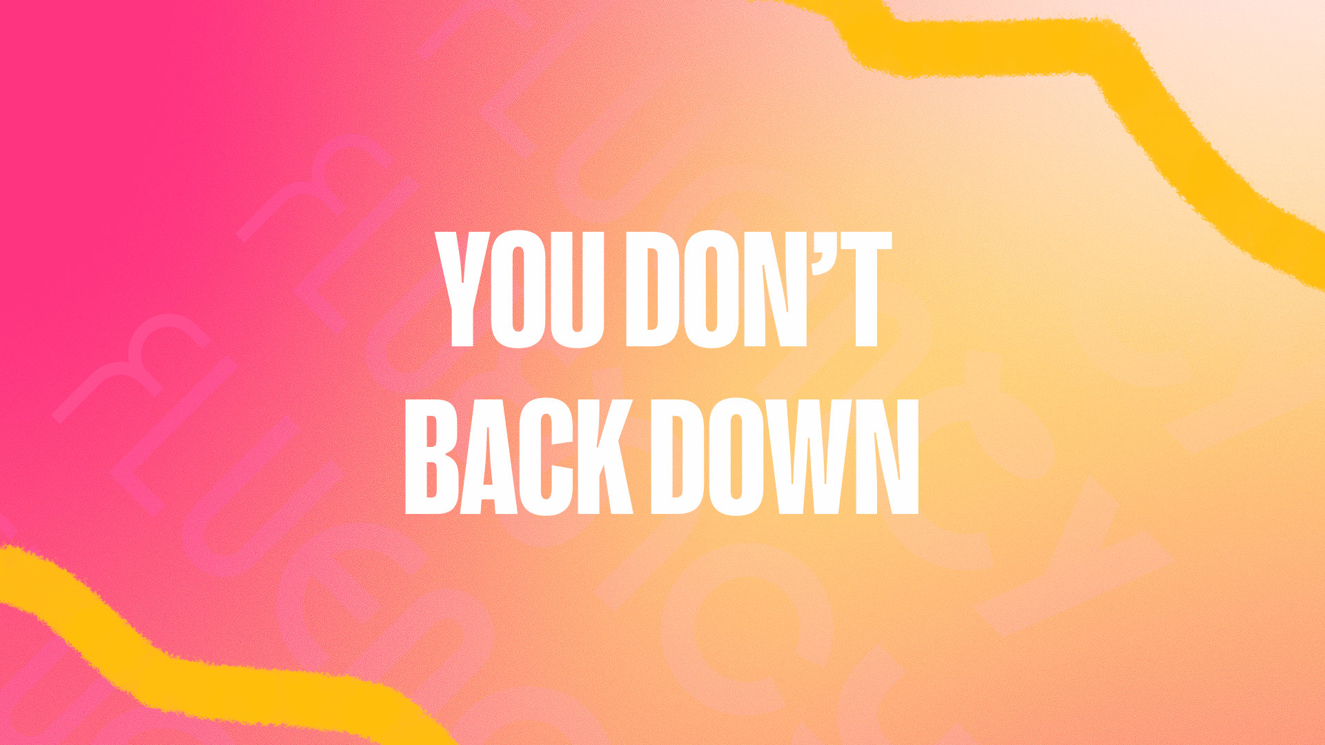 Aula 04 - You don't back down